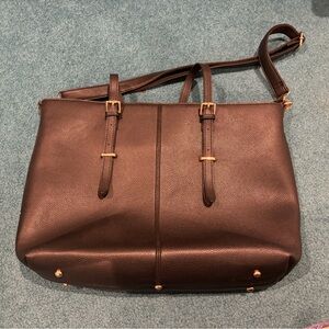 Black laptop tote bag